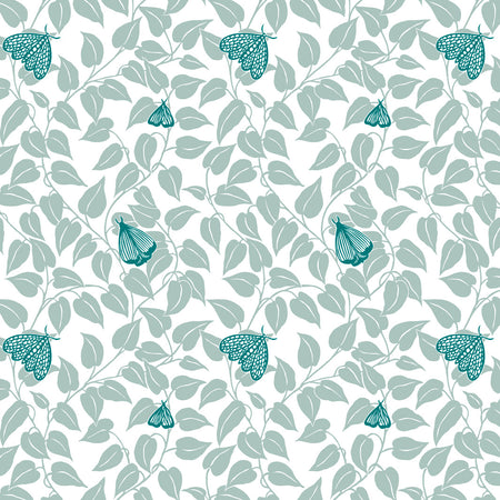 Summer Moth Wallcovering - Mist