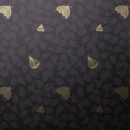 Summer Moth Wallcovering - Raven