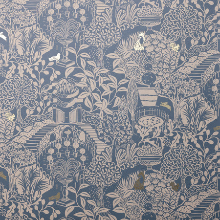 Enchanted Garden Wallcovering - Cornflower