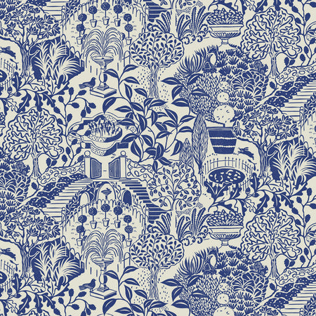 Enchanted Garden Wallcovering - Indigo