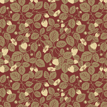 Wild Strawberry Wallcovering - Maroon