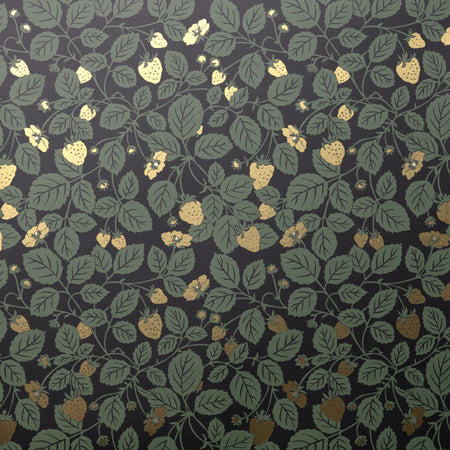 Wild Strawberry Wallcovering - Moss