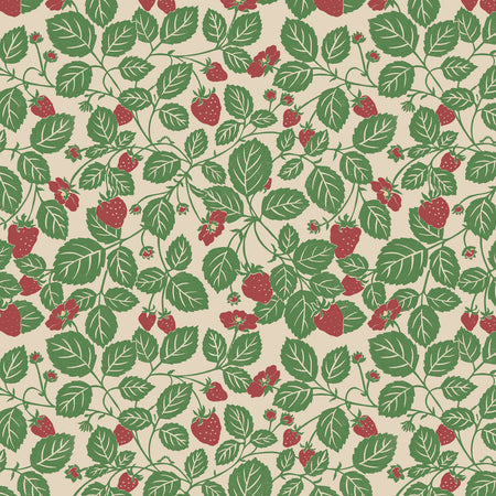 Wild Strawberry Wallcovering - Natural