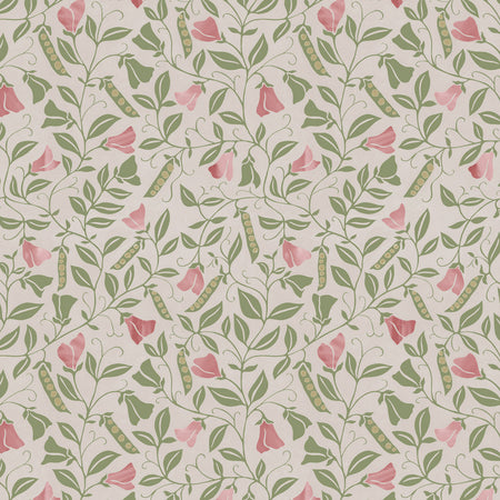 Wild Sweet Pea Wallcovering - Blush