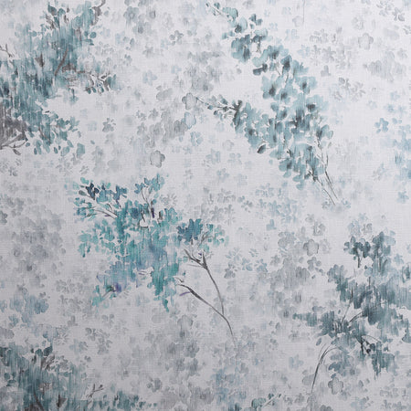 Flowerbed - Watercolor Teal Wallcovering