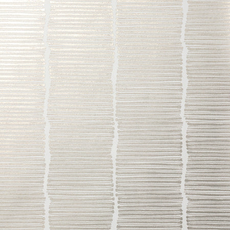 Stitched Wallcovering - White Gold