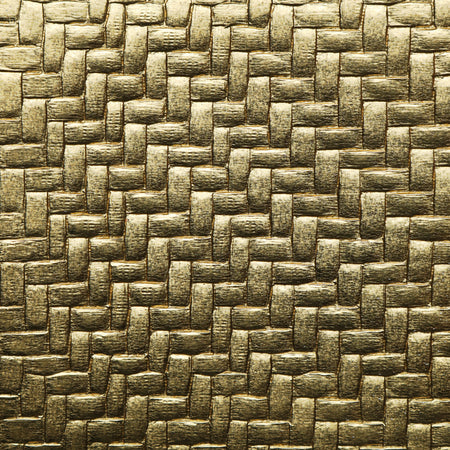 Basket Weave Wallcovering - Brass