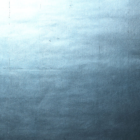 Aquamarine Metal Leaf Wallcovering