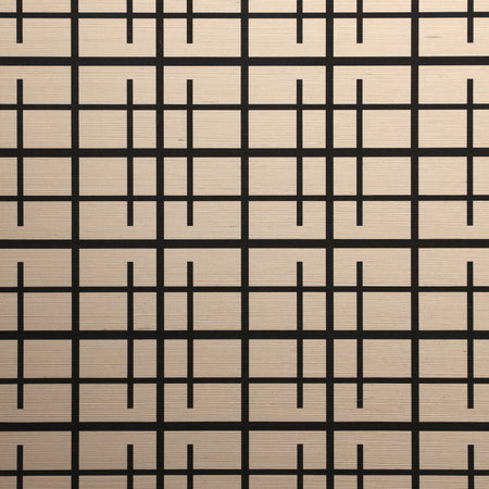 Soshi Grasscloth Wallcovering - Black