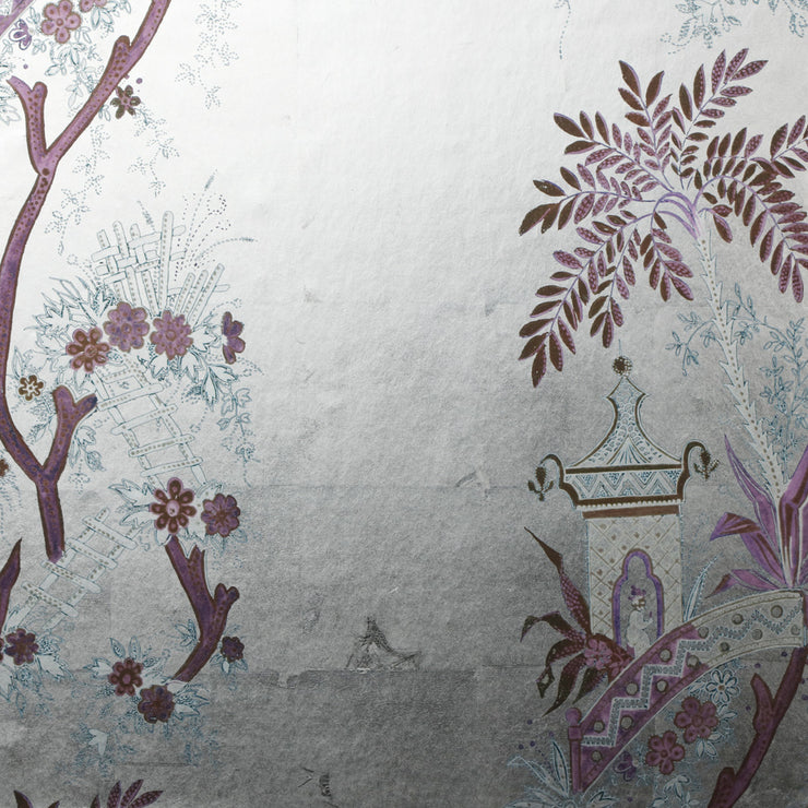Ting Silver Leaf Wallcovering
