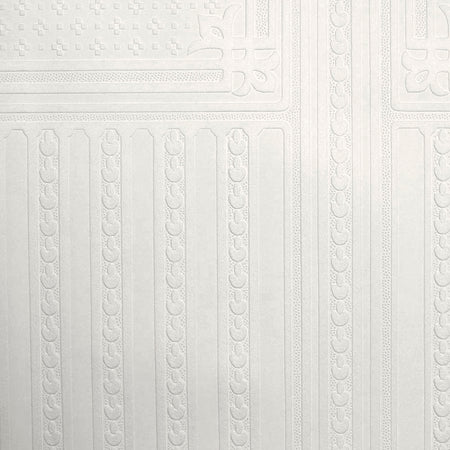 Dado Panel Oriental Paintable Embossed Wallcovering