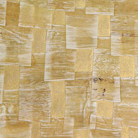 Gold White Water Hyacinth with Gap-Kan Paper Wallcovering
