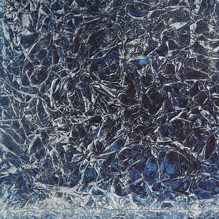 Blue Crumpled Paper Distressed Paint Wallcovering