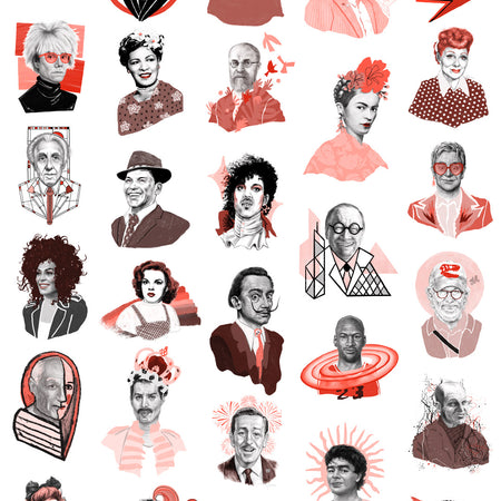 Iconographic Wallcovering - Monochrome