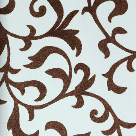 Climbing Vine Flocked Wallcovering - Powder Blue