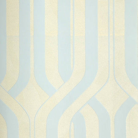 Symmetry Flocked Wallcovering - Powder Blue