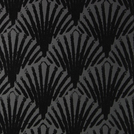 VV141 - Art Deco Fans Flocked Wallcovering