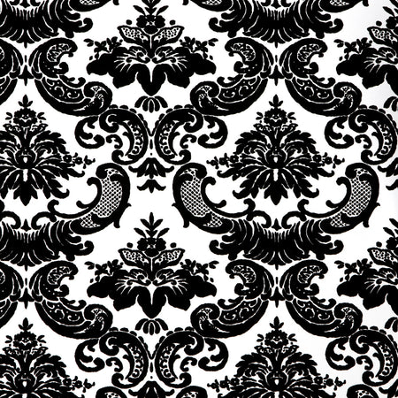 Madison Flocked Wallcovering - Black & White