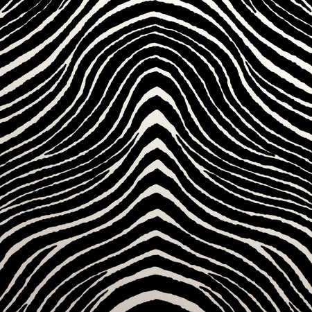 Zebra Stripes Flocked Wallcovering - Black & White