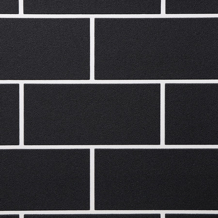 Black Subway Tile Wallcovering