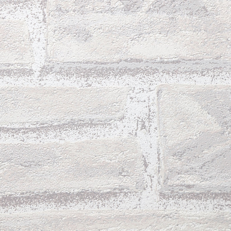 Rustic White Brick Wallcovering | Astek
