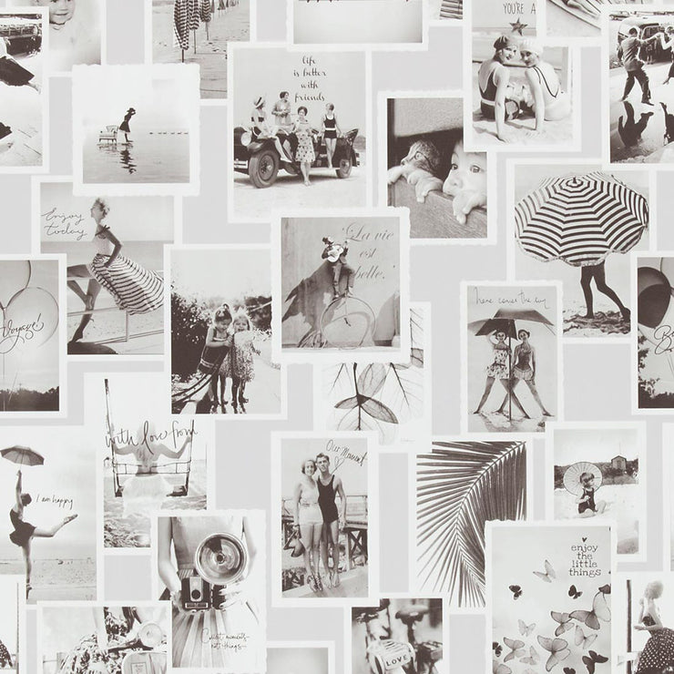 Postcards - Grey Wallpaper