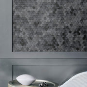 Hexagon Wallcovering - Charcoal