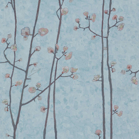 Flowering Plum Tree - Blue Wallpaper