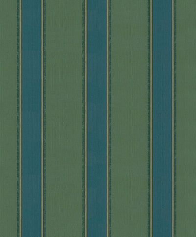 Fringy Stripe - Green Wallpaper