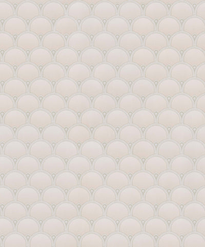 Roaring Roundings - Beige Wallpaper