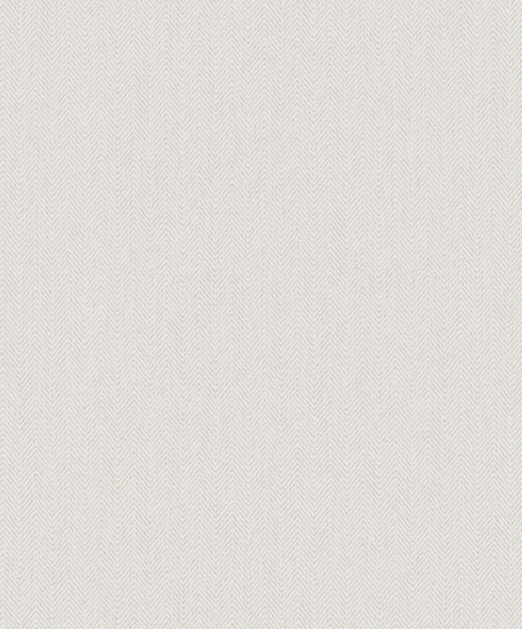Blenheim Herringbone - White Wallpaper