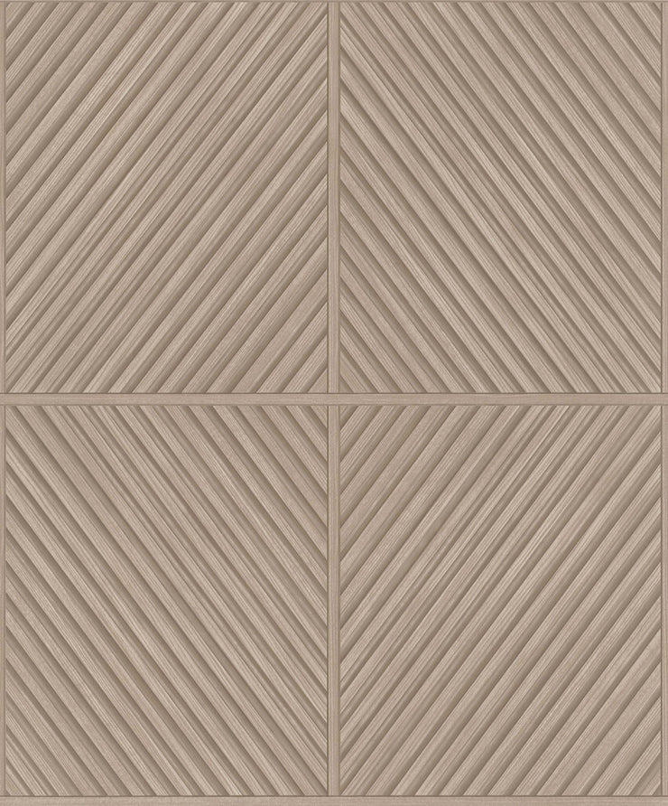 Timber Lines - Brown Wallpaper