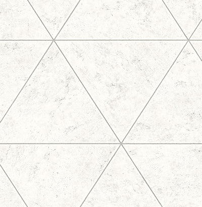 Polished Concrete Silver Geometric Wallpaper Wallpaper