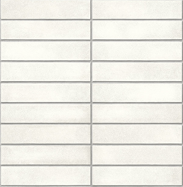 Midcentury Modern White Brick Wallpaper Wallpaper