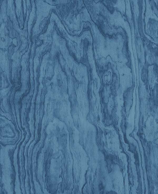 Bentham Blue Plywood Wallpaper Wallpaper
