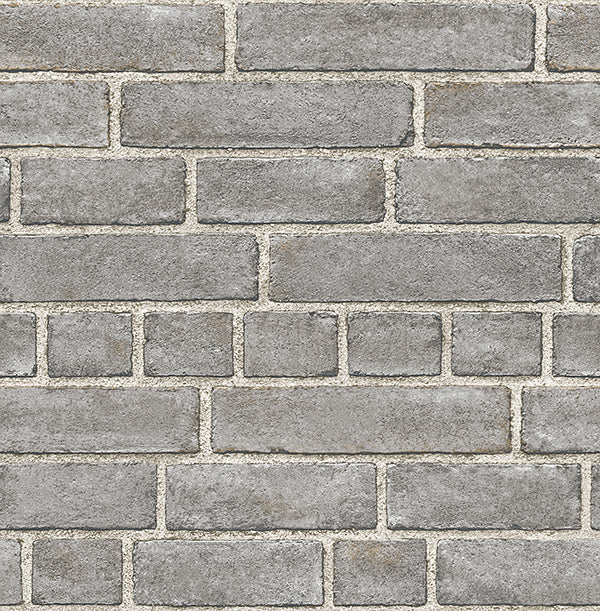 Façade Grey Brick Wallpaper Wallpaper