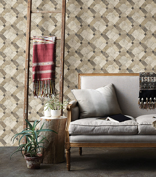 Devonshire Beige Marble Wallpaper