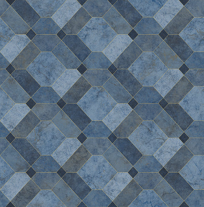 Devonshire Blue Marble Wallpaper Wallpaper