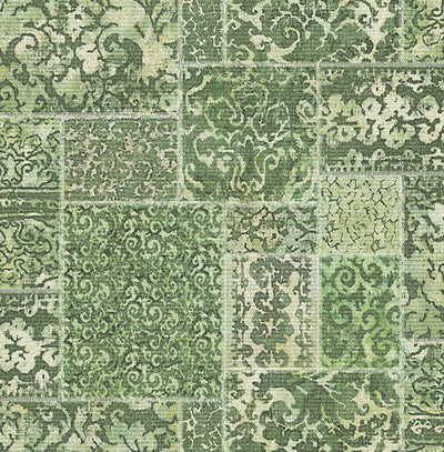 Esma Green Vintage Carpet Wallpaper Wallpaper