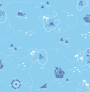 Sharks Blue Map Wallpaper