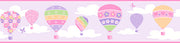Balloons Lilac Border Wallpaper