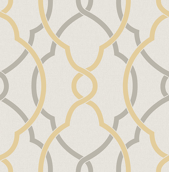 Sausalito Yellow Lattice Wallpaper Wallpaper