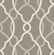 Sausalito Grey Lattice Wallpaper Wallpaper
