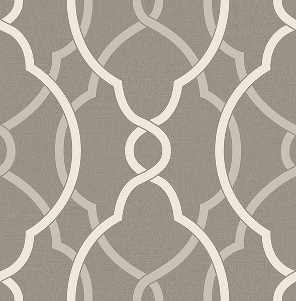 Sausalito Grey Lattice Wallpaper Wallpaper