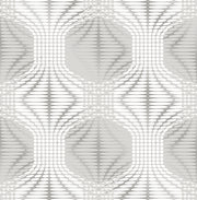 Optic Silver Geometric Wallpaper Wallpaper