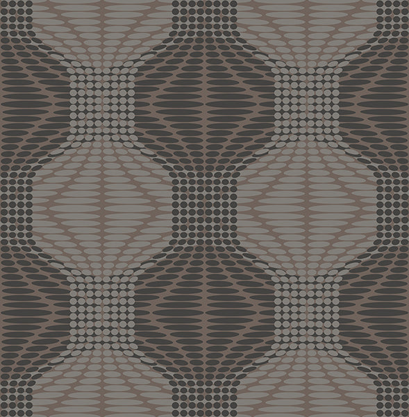 Optic Brown Geometric Wallpaper Wallpaper