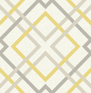 Saltire Yellow Lattice Wallpaper Wallpaper