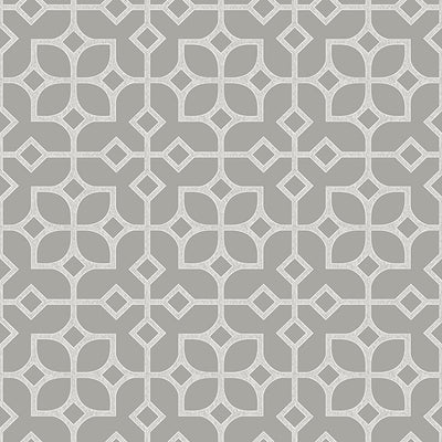 Maze Light Grey Tile Wallpaper Wallpaper