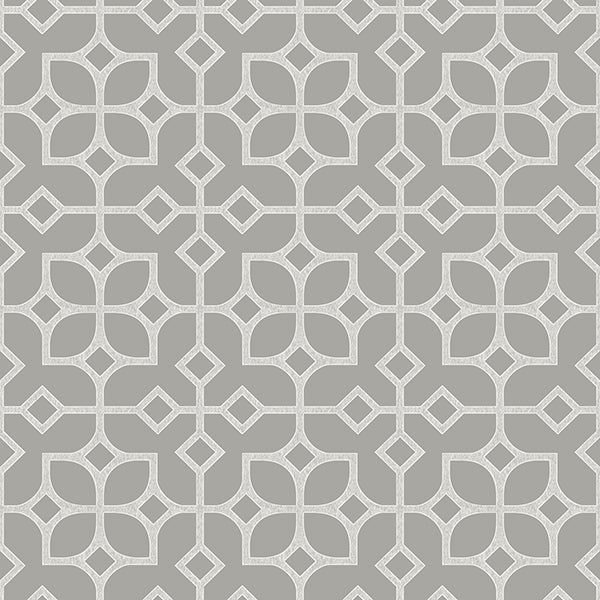 Maze Light Grey Tile Wallpaper Wallpaper