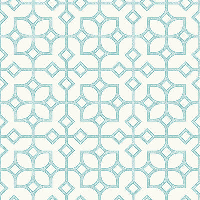 Maze Turquoise Tile Wallpaper Wallpaper